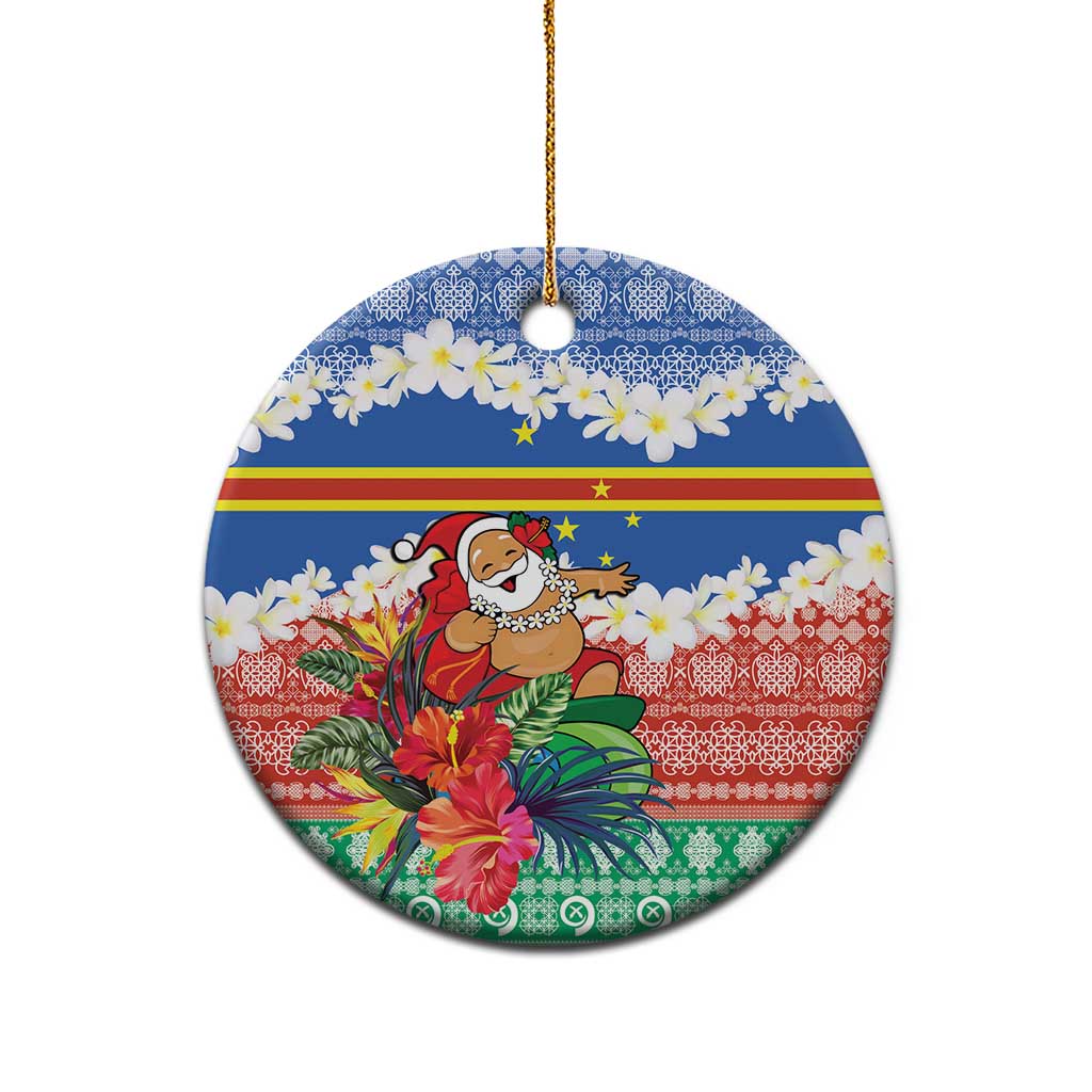 Personalised Tafea Joyeux Noel Ceramic Ornament Proud To Be a Ni-Van Sand Drawing Art LT9 - Polynesian Pride