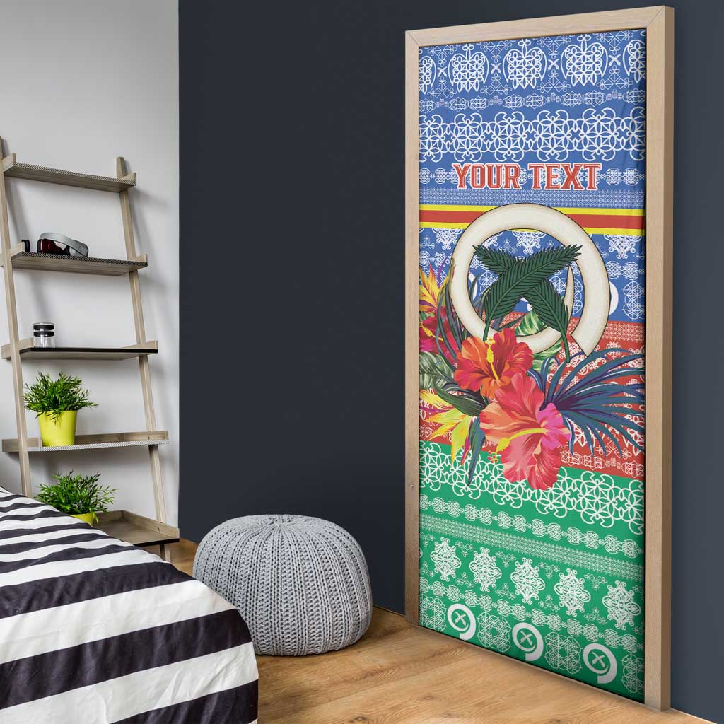 Personalised Tafea Joyeux Noel Door Cover Proud To Be a Ni-Van Sand Drawing Art LT9 - Polynesian Pride