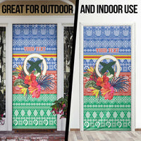 Personalised Tafea Joyeux Noel Door Cover Proud To Be a Ni-Van Sand Drawing Art LT9 - Polynesian Pride