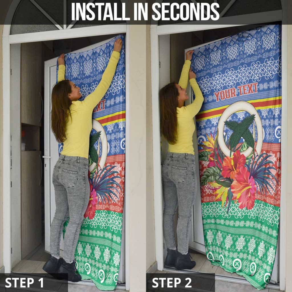 Personalised Tafea Joyeux Noel Door Cover Proud To Be a Ni-Van Sand Drawing Art LT9 - Polynesian Pride
