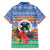 Personalised Tafea Joyeux Noel Family Matching Off The Shoulder Long Sleeve Dress and Hawaiian Shirt Proud To Be a Ni-Van Sand Drawing Art - Polynesian Pride