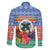Personalised Tafea Joyeux Noel Family Matching Off The Shoulder Long Sleeve Dress and Hawaiian Shirt Proud To Be a Ni-Van Sand Drawing Art - Polynesian Pride
