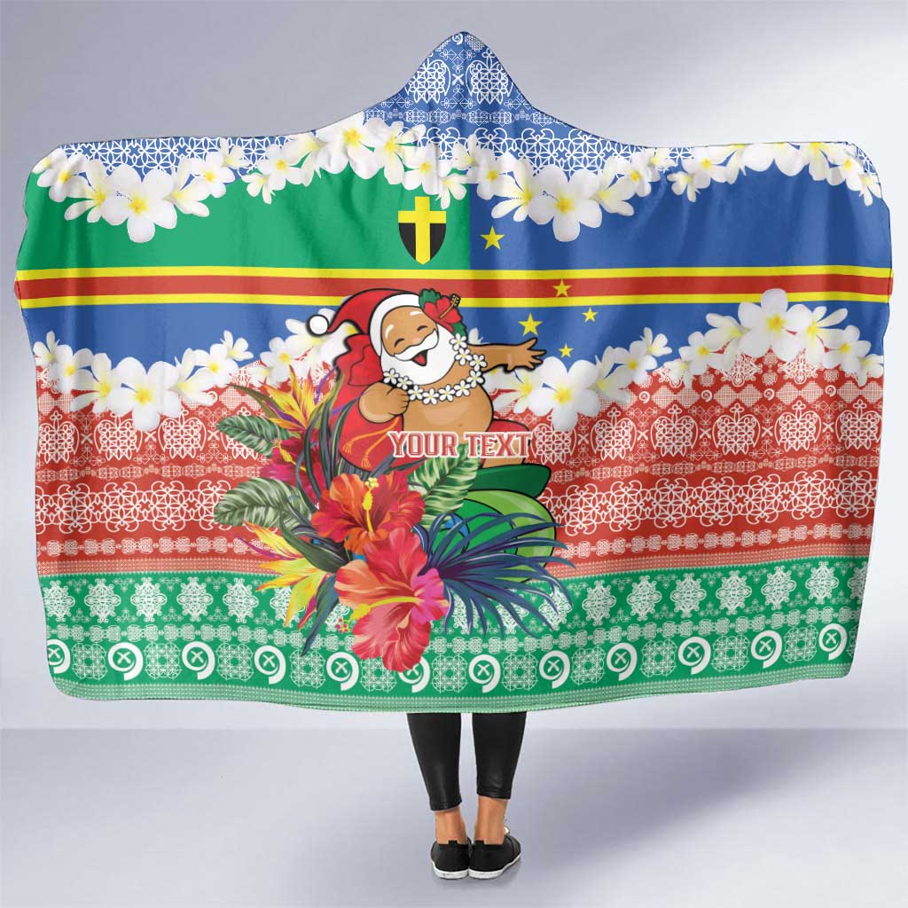 Personalised Tafea Joyeux Noel Hooded Blanket Proud To Be a Ni-Van Sand Drawing Art - Polynesian Pride