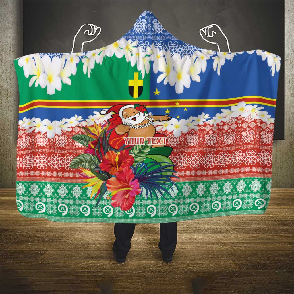 Personalised Tafea Joyeux Noel Hooded Blanket Proud To Be a Ni-Van Sand Drawing Art - Polynesian Pride