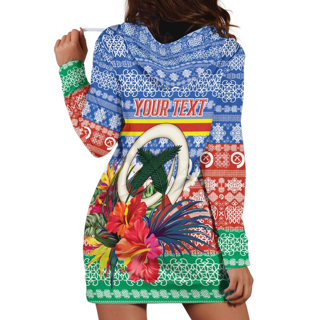 Personalised Tafea Joyeux Noel Hoodie Dress Proud To Be a Ni-Van Sand Drawing Art - Polynesian Pride