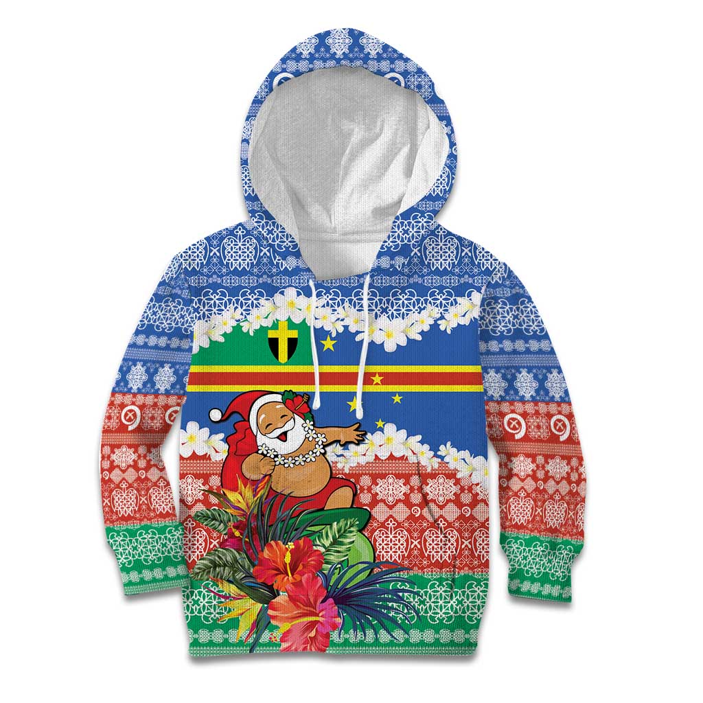 Personalised Tafea Joyeux Noel Kid Hoodie Proud To Be a Ni-Van Sand Drawing Art - Polynesian Pride