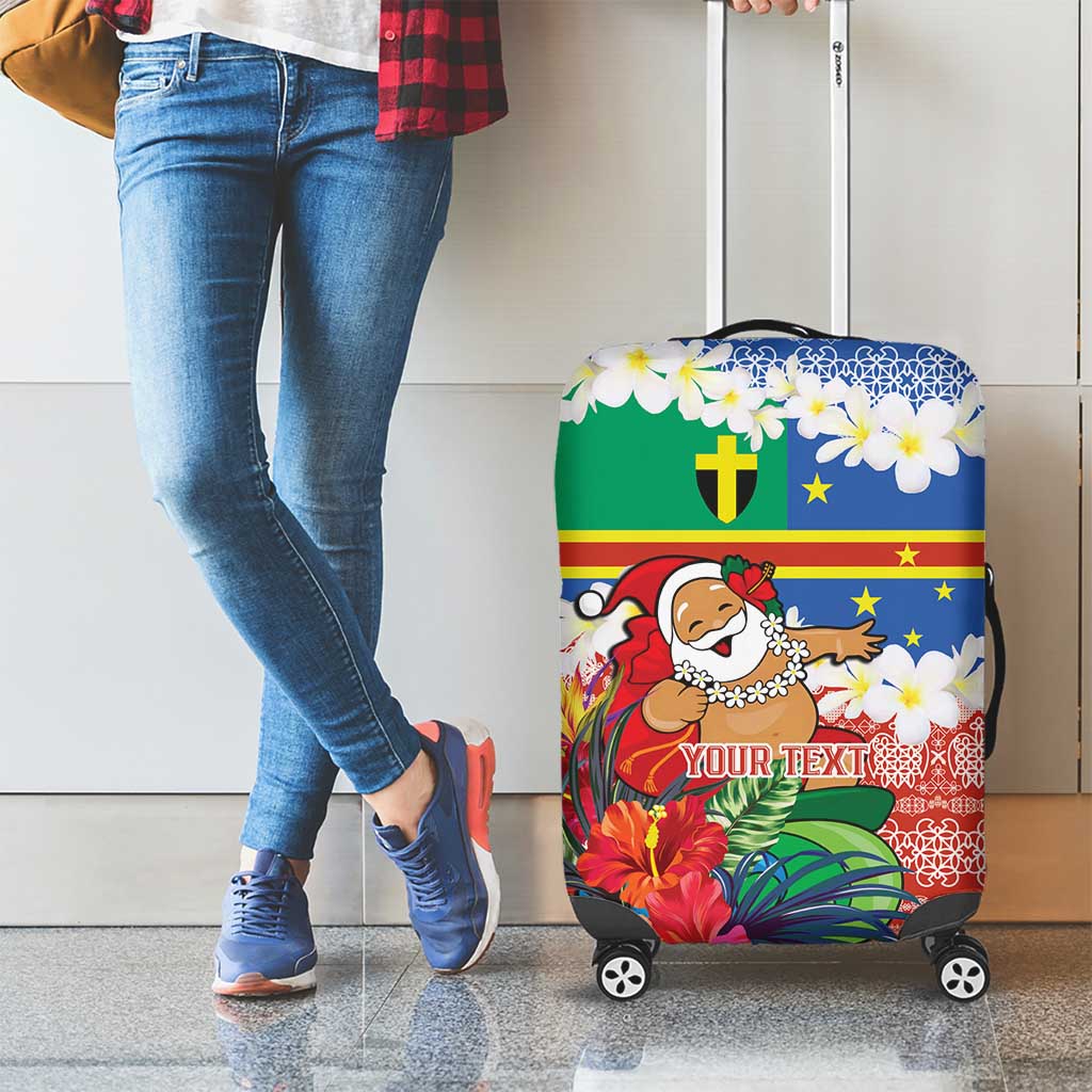 Personalised Tafea Joyeux Noel Luggage Cover Proud To Be a Ni-Van Sand Drawing Art - Polynesian Pride