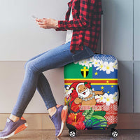 Personalised Tafea Joyeux Noel Luggage Cover Proud To Be a Ni-Van Sand Drawing Art - Polynesian Pride