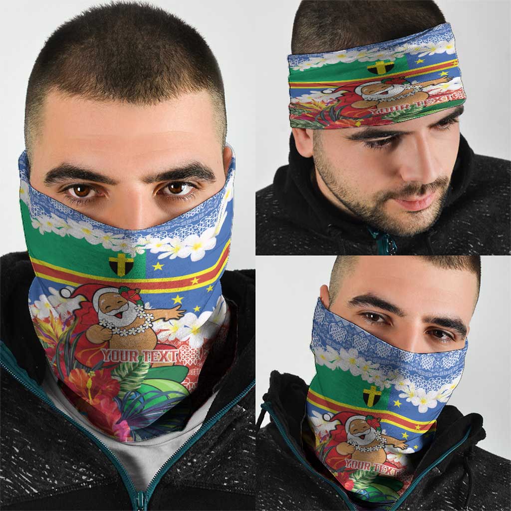 Personalised Tafea Joyeux Noel Neck Gaiter Proud To Be a Ni-Van Sand Drawing Art - Polynesian Pride
