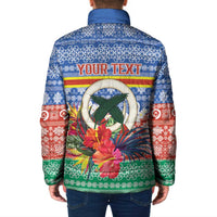 Personalised Tafea Joyeux Noel Padded Jacket Proud To Be a Ni-Van Sand Drawing Art LT9 - Polynesian Pride