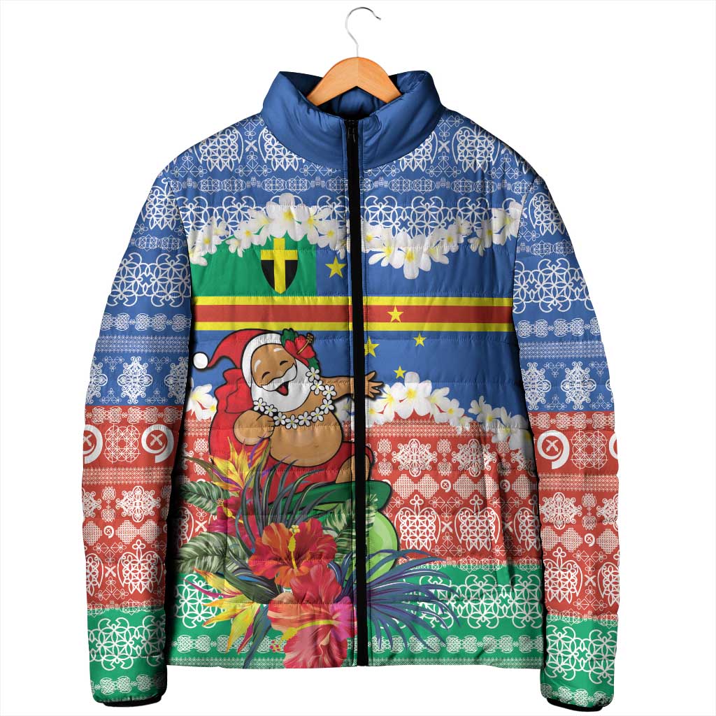 Personalised Tafea Joyeux Noel Padded Jacket Proud To Be a Ni-Van Sand Drawing Art LT9 - Polynesian Pride