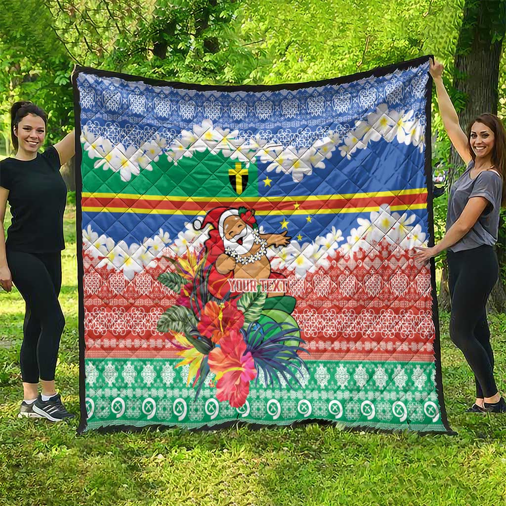 Personalised Tafea Joyeux Noel Quilt Proud To Be a Ni-Van Sand Drawing Art - Polynesian Pride