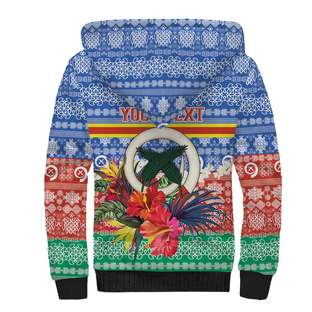 Personalised Tafea Joyeux Noel Sherpa Hoodie Proud To Be a Ni-Van Sand Drawing Art LT9 - Polynesian Pride