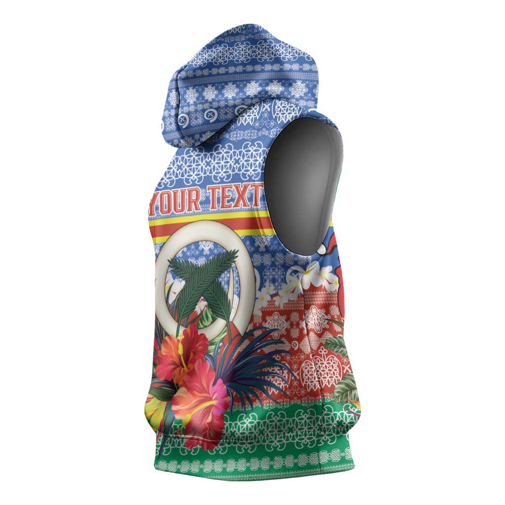 Personalised Tafea Joyeux Noel Sleeveless Hoodie Proud To Be a Ni-Van Sand Drawing Art LT9 - Polynesian Pride