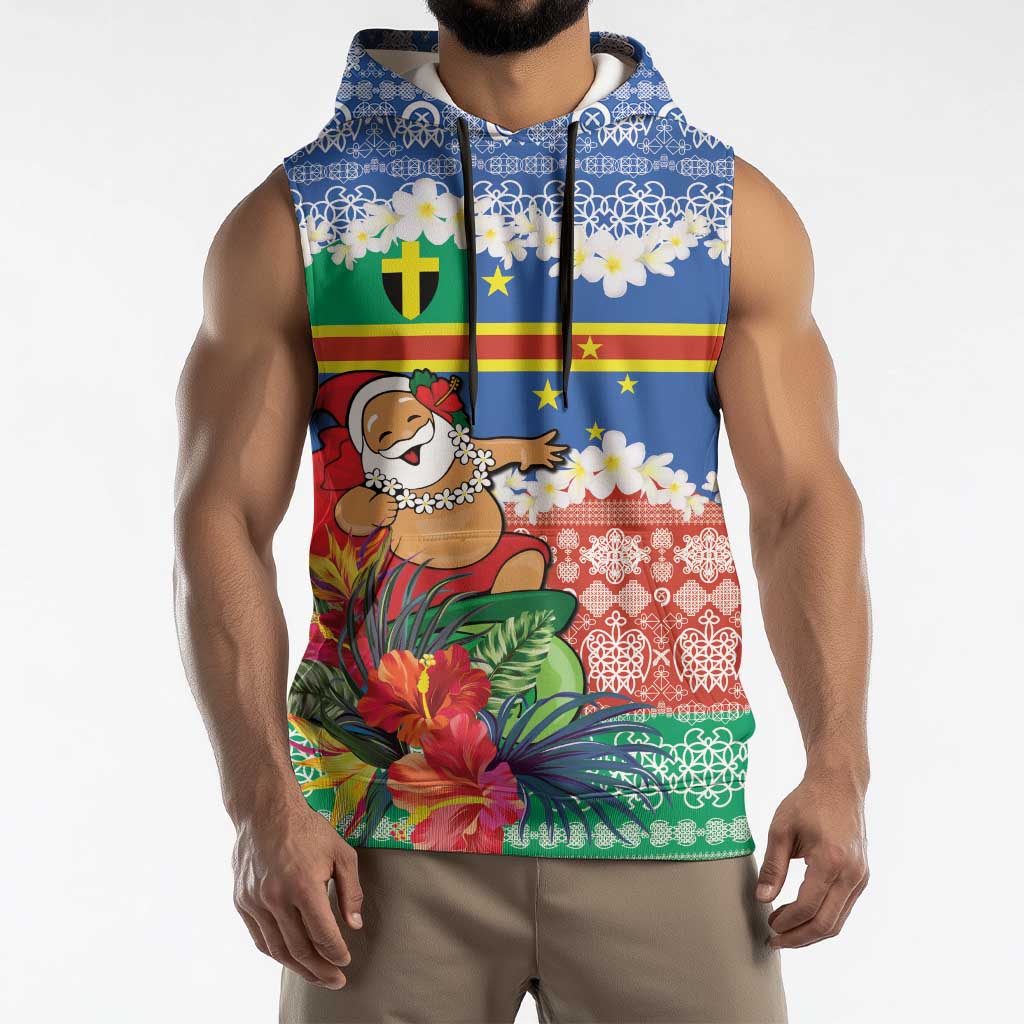 Personalised Tafea Joyeux Noel Sleeveless Hoodie Proud To Be a Ni-Van Sand Drawing Art LT9 - Polynesian Pride