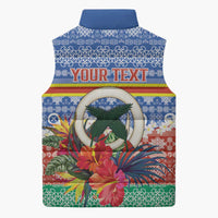 Personalised Tafea Joyeux Noel Sleeveless Puffer Jacket Proud To Be a Ni-Van Sand Drawing Art LT9 - Polynesian Pride