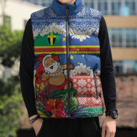 Personalised Tafea Joyeux Noel Sleeveless Puffer Jacket Proud To Be a Ni-Van Sand Drawing Art LT9 - Polynesian Pride