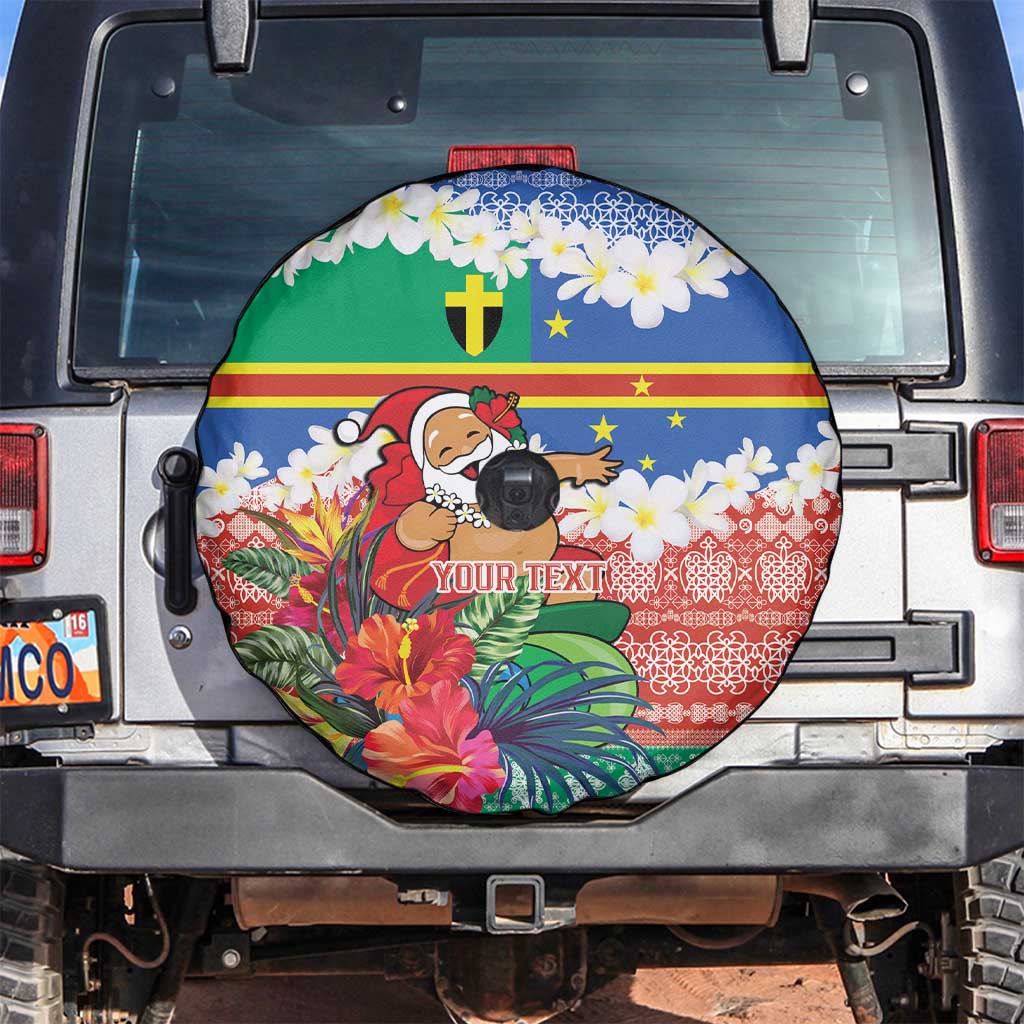 Personalised Tafea Joyeux Noel Spare Tire Cover Proud To Be a Ni-Van Sand Drawing Art - Polynesian Pride