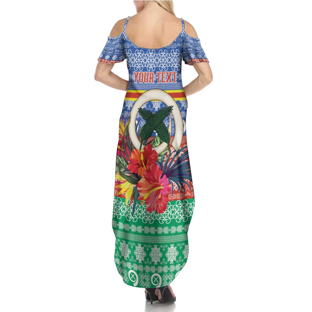 Personalised Tafea Joyeux Noel Summer Maxi Dress Proud To Be a Ni-Van Sand Drawing Art - Polynesian Pride