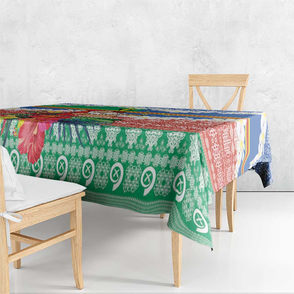 Personalised Tafea Joyeux Noel Tablecloth Proud To Be a Ni-Van Sand Drawing Art - Polynesian Pride