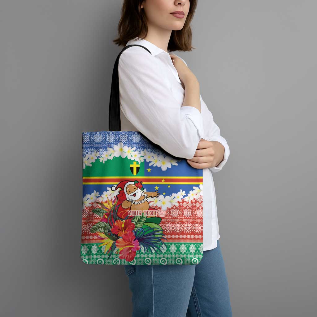 Personalised Tafea Joyeux Noel Tote Bag Proud To Be a Ni-Van Sand Drawing Art - Polynesian Pride