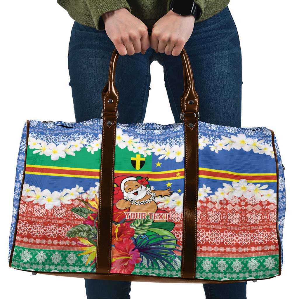 Personalised Tafea Joyeux Noel Travel Bag Proud To Be a Ni-Van Sand Drawing Art - Polynesian Pride