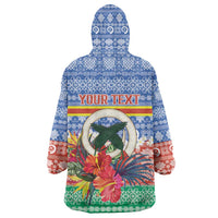 Personalised Tafea Joyeux Noel Wearable Blanket Hoodie Proud To Be a Ni-Van Sand Drawing Art LT9 - Polynesian Pride