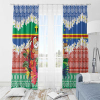 Personalised Tafea Joyeux Noel Window Curtain Proud To Be a Ni-Van Sand Drawing Art - Polynesian Pride