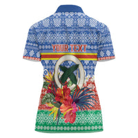 Personalised Tafea Joyeux Noel Women Polo Shirt Proud To Be a Ni-Van Sand Drawing Art - Polynesian Pride