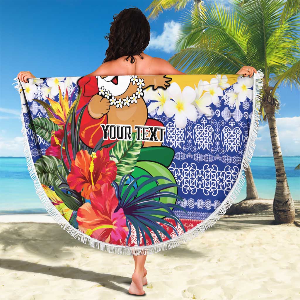 Personalised Torba Joyeux Noel Beach Blanket Proud To Be a Ni-Van Sand Drawing Art LT9 - Polynesian Pride