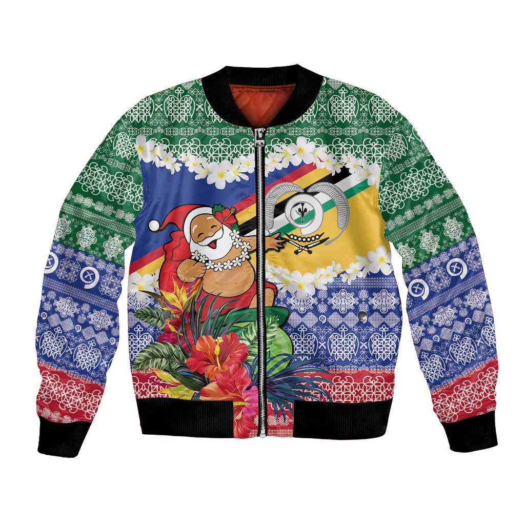 Personalised Torba Joyeux Noel Bomber Jacket Proud To Be a Ni-Van Sand Drawing Art - Polynesian Pride