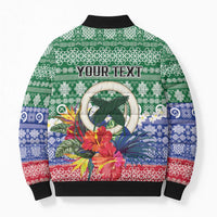 Personalised Torba Joyeux Noel Bomber Puffer Jacket Proud To Be a Ni-Van Sand Drawing Art LT9 - Polynesian Pride