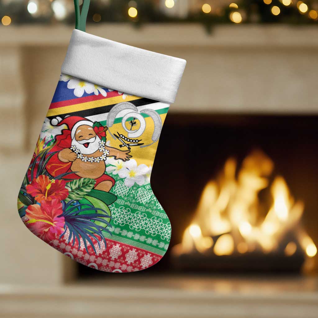 Personalised Torba Joyeux Noel Christmas Stocking Proud To Be a Ni-Van Sand Drawing Art - Polynesian Pride