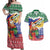 Personalised Torba Joyeux Noel Couples Matching Off Shoulder Maxi Dress and Hawaiian Shirt Proud To Be a Ni-Van Sand Drawing Art - Polynesian Pride