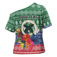 Personalised Torba Joyeux Noel Cross Shoulder Shirt Proud To Be a Ni-Van Sand Drawing Art LT9 - Polynesian Pride