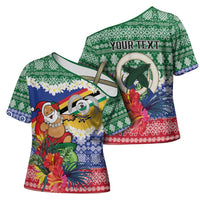 Personalised Torba Joyeux Noel Cross Shoulder Shirt Proud To Be a Ni-Van Sand Drawing Art LT9 - Polynesian Pride