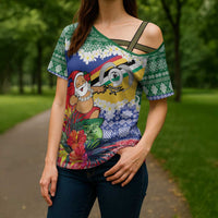 Personalised Torba Joyeux Noel Cross Shoulder Shirt Proud To Be a Ni-Van Sand Drawing Art LT9 - Polynesian Pride