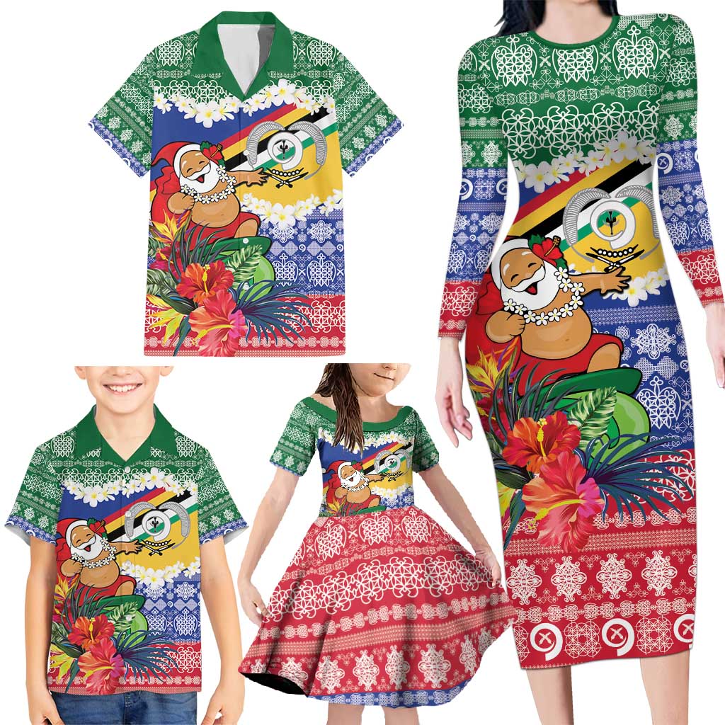 Personalised Torba Joyeux Noel Family Matching Long Sleeve Bodycon Dress and Hawaiian Shirt Proud To Be a Ni-Van Sand Drawing Art - Polynesian Pride