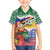 Personalised Torba Joyeux Noel Family Matching Off The Shoulder Long Sleeve Dress and Hawaiian Shirt Proud To Be a Ni-Van Sand Drawing Art - Polynesian Pride