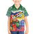 Personalised Torba Joyeux Noel Family Matching Off Shoulder Short Dress and Hawaiian Shirt Proud To Be a Ni-Van Sand Drawing Art - Polynesian Pride