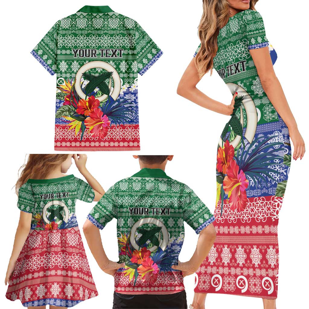 Personalised Torba Joyeux Noel Family Matching Short Sleeve Bodycon Dress and Hawaiian Shirt Proud To Be a Ni-Van Sand Drawing Art - Polynesian Pride