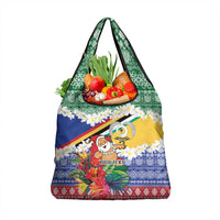 Personalised Torba Joyeux Noel Grocery Bag Proud To Be a Ni-Van Sand Drawing Art - Polynesian Pride