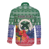 Personalised Torba Joyeux Noel Long Sleeve Button Shirt Proud To Be a Ni-Van Sand Drawing Art LT9 - Polynesian Pride