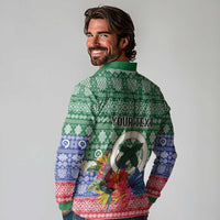 Personalised Torba Joyeux Noel Long Sleeve Polo Shirt Proud To Be a Ni-Van Sand Drawing Art LT9 - Polynesian Pride