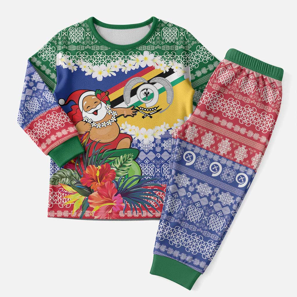 Personalised Torba Joyeux Noel Christmas Pajama Set Proud To Be a Ni-Van Sand Drawing Art - Polynesian Pride