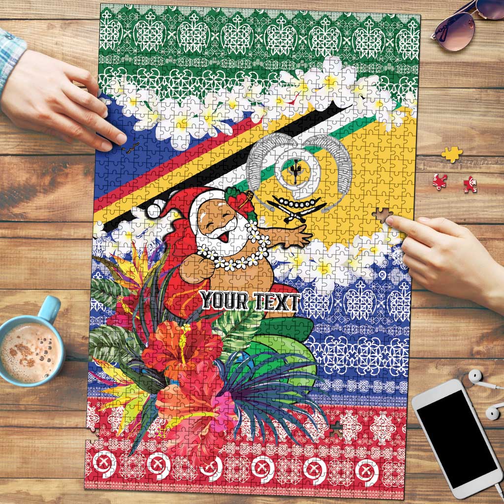 Personalised Torba Joyeux Noel Puzzle Proud To Be a Ni-Van Sand Drawing Art LT9 Green - Polynesian Pride