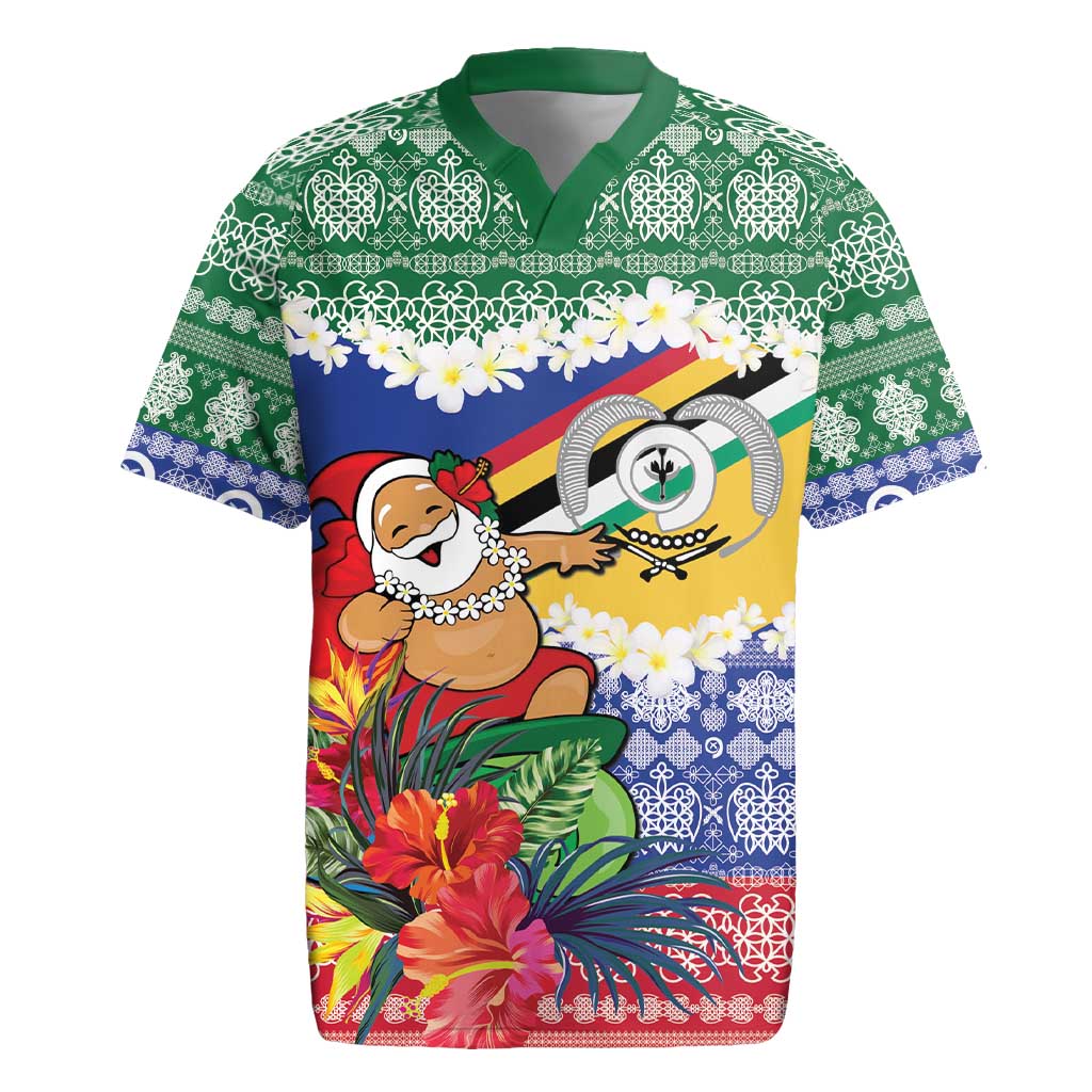 Personalised Torba Joyeux Noel Rugby Jersey Proud To Be a Ni-Van Sand Drawing Art LT9 Green - Polynesian Pride