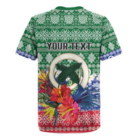 Personalised Torba Joyeux Noel Rugby Jersey Proud To Be a Ni-Van Sand Drawing Art LT9 - Polynesian Pride