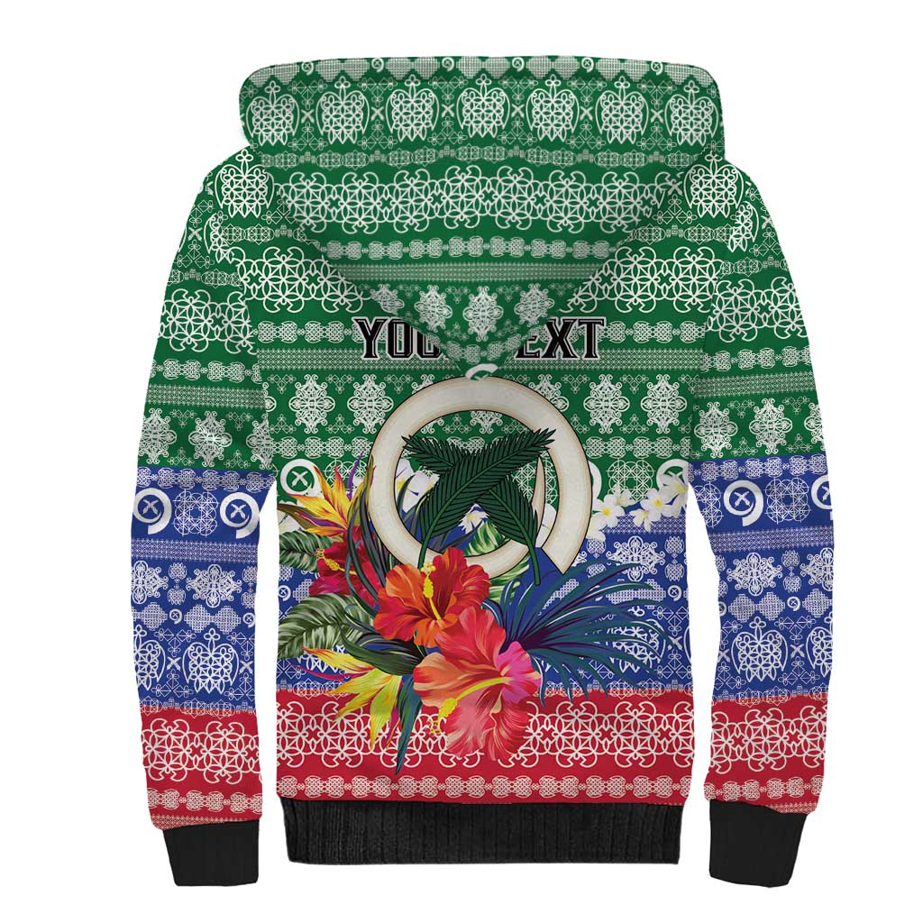 Personalised Torba Joyeux Noel Sherpa Hoodie Proud To Be a Ni-Van Sand Drawing Art LT9 - Polynesian Pride