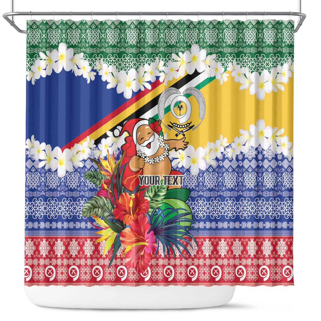 Personalised Torba Joyeux Noel Shower Curtain Proud To Be a Ni-Van Sand Drawing Art - Polynesian Pride